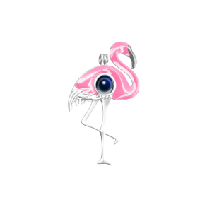 Pink Flamingo Cage Pendant